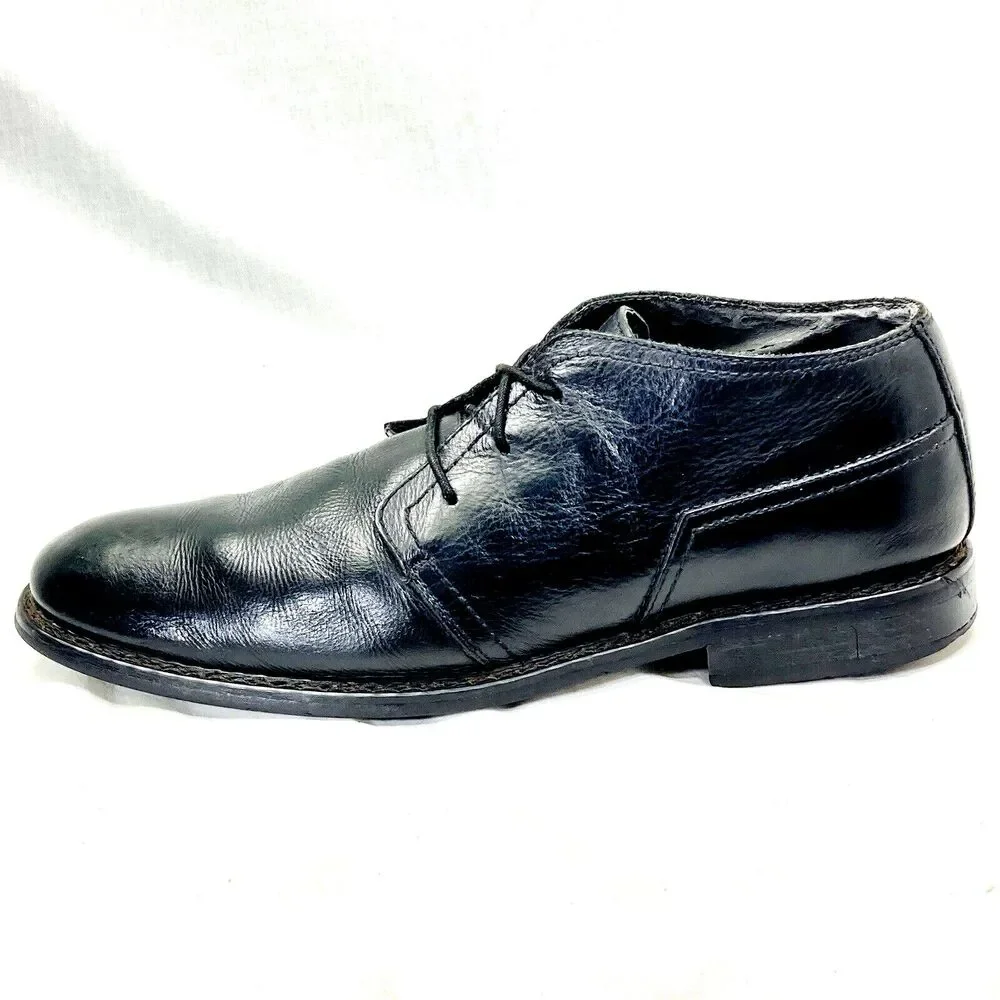Dr Scholls Shoes Ankle Chukka Leather Tanner 11 Black Lace Mid Preppy Y2K Office